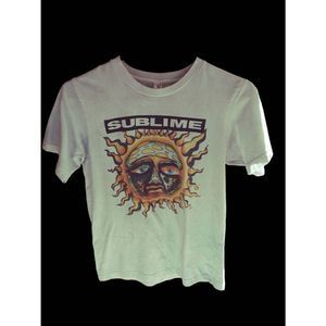 Anvil Women's White Regular Sublime Print Short Sleeve T-Shirt Size Small